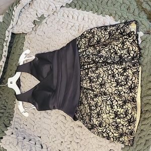 Two piece cocktail dress. Charlotte Russe skirt, David's Bridal top